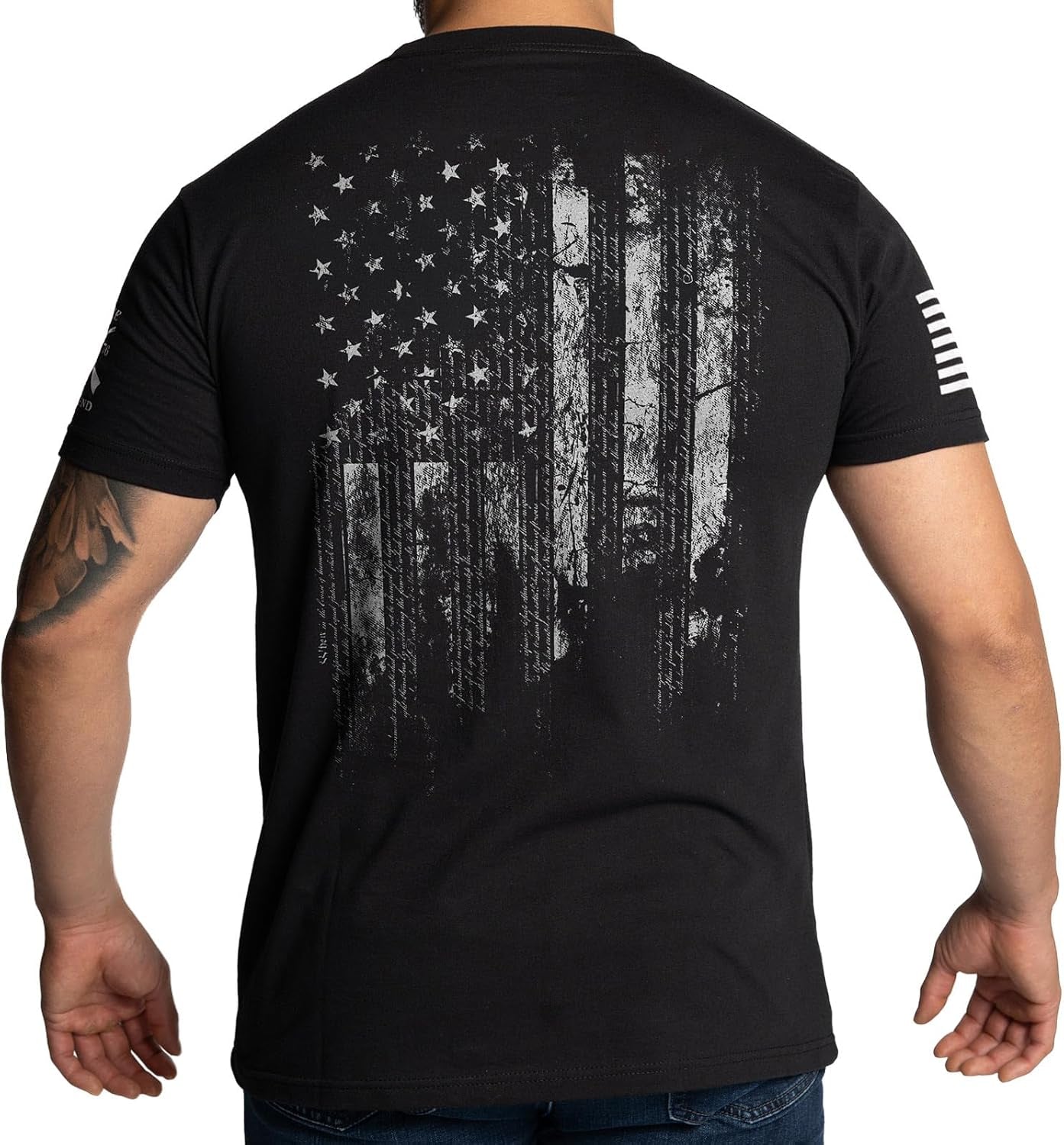 American 1776 Flag - Patriotic Graphic Tee, Men'S Short Sleeve T-Shirt