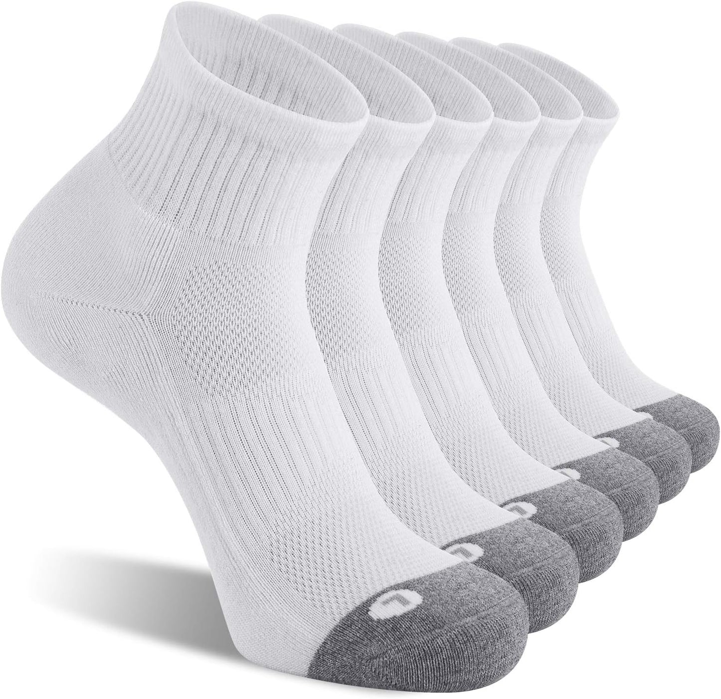 6 Pack Men'S Athletic Ankle Socks Cushioned Sports Running Socks 7-9/9-12/12-15