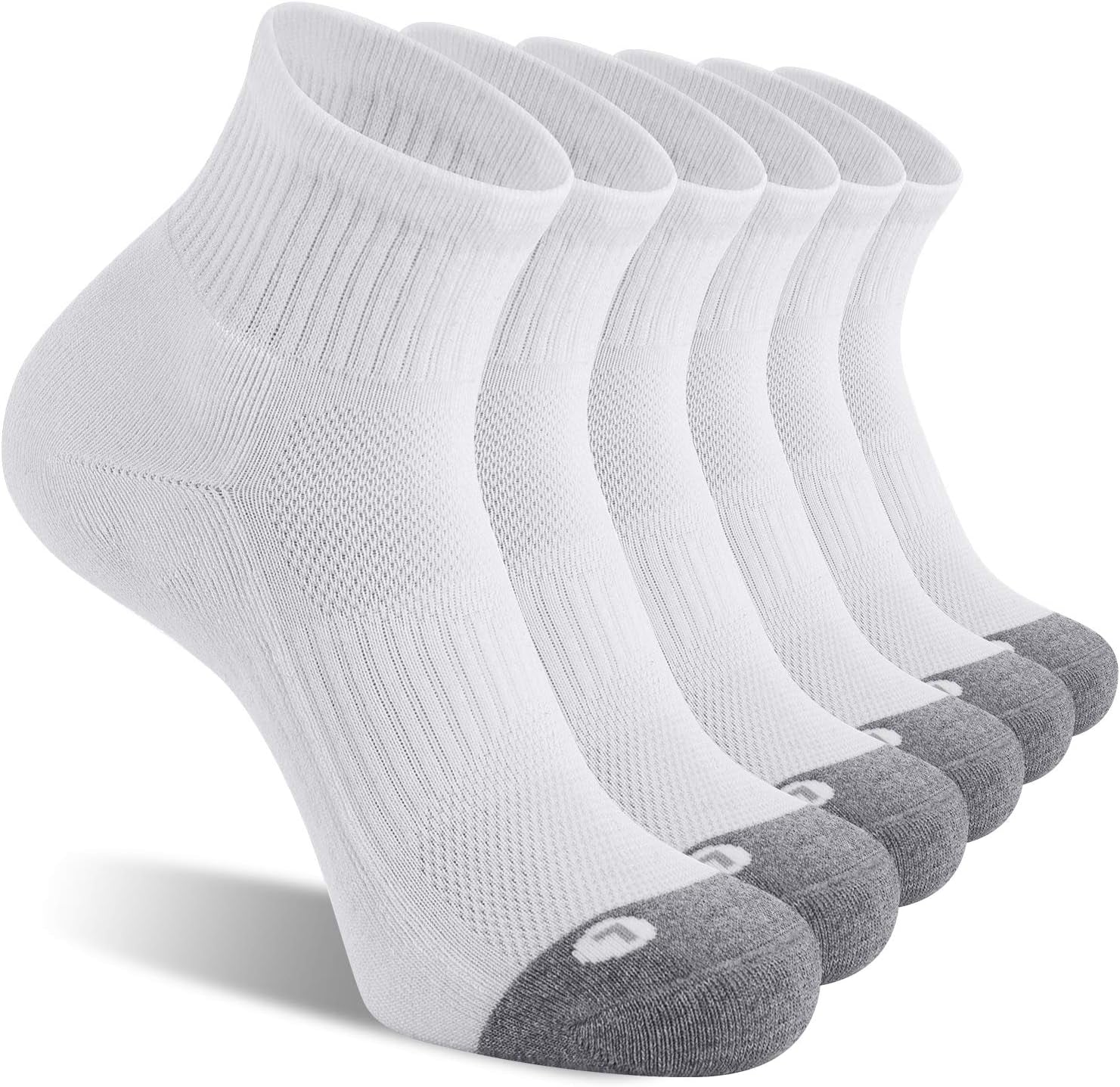 6 Pack Men'S Athletic Ankle Socks Cushioned Sports Running Socks 7-9/9-12/12-15
