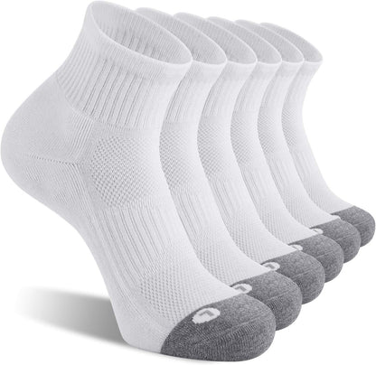 6 Pack Men'S Athletic Ankle Socks Cushioned Sports Running Socks 7-9/9-12/12-15