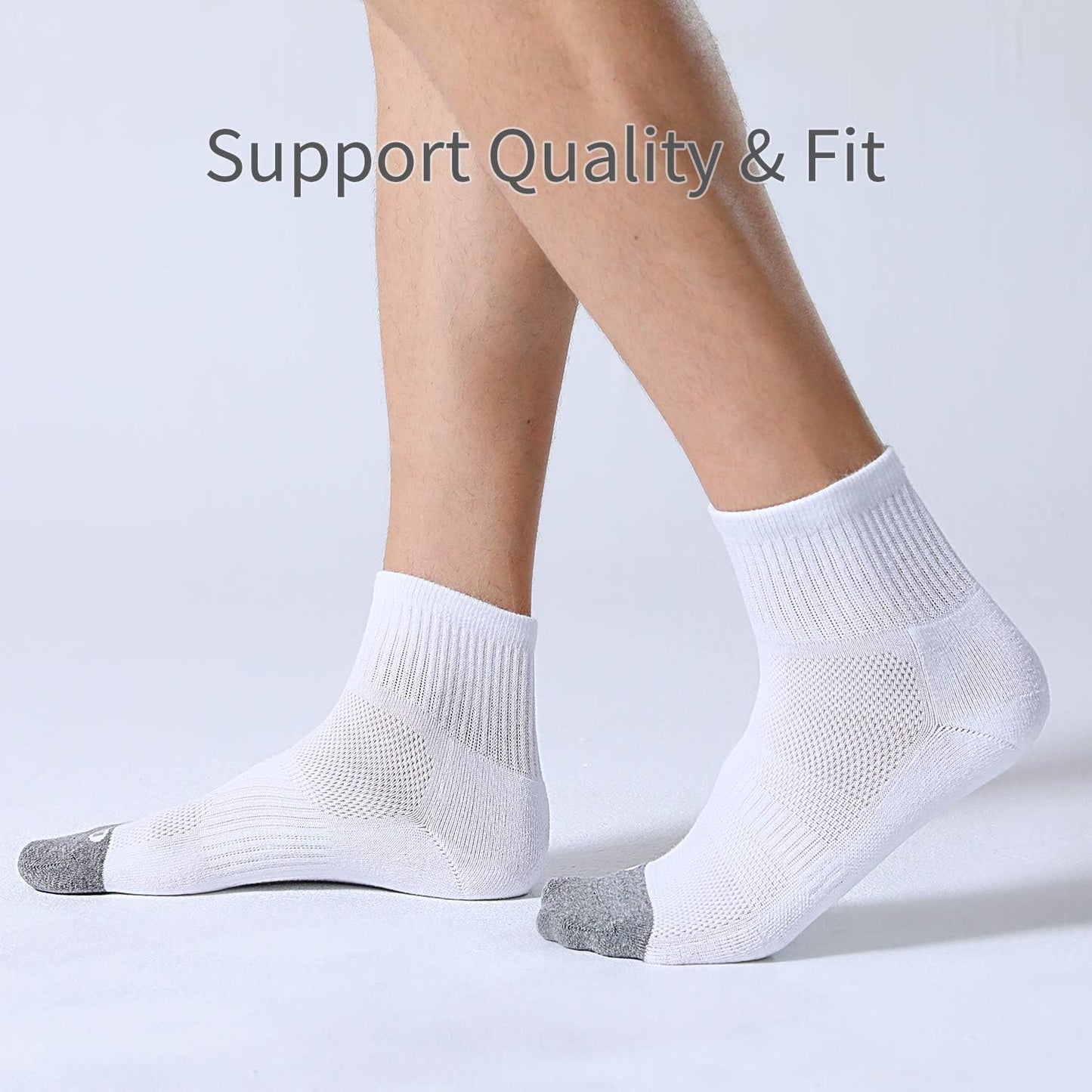 6 Pack Men'S Athletic Ankle Socks Cushioned Sports Running Socks 7-9/9-12/12-15