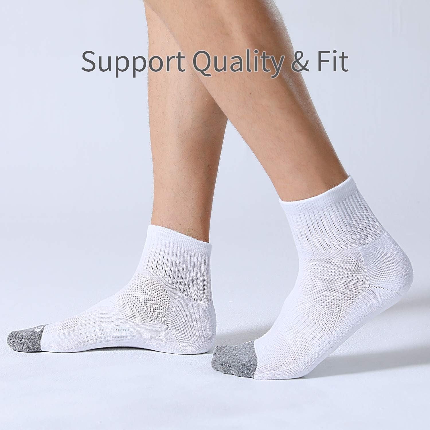 6 Pack Men'S Athletic Ankle Socks Cushioned Sports Running Socks 7-9/9-12/12-15