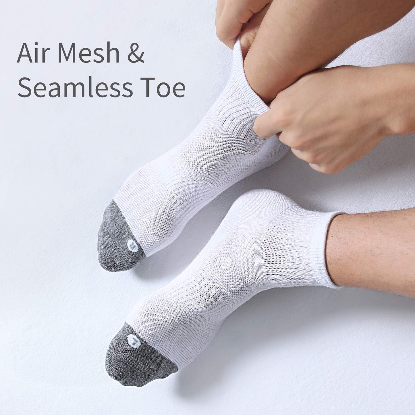 6 Pack Men'S Athletic Ankle Socks Cushioned Sports Running Socks 7-9/9-12/12-15