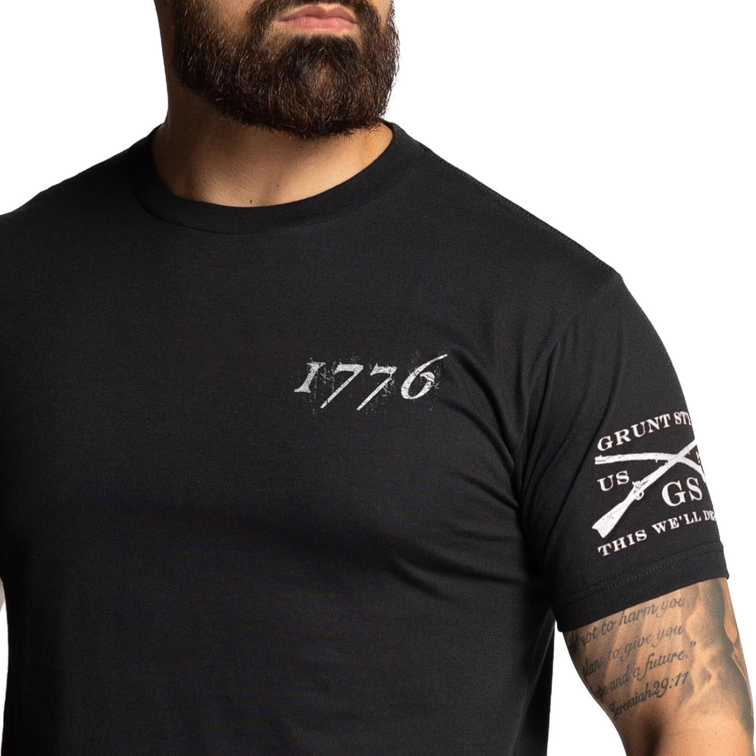 American 1776 Flag - Patriotic Graphic Tee, Men'S Short Sleeve T-Shirt
