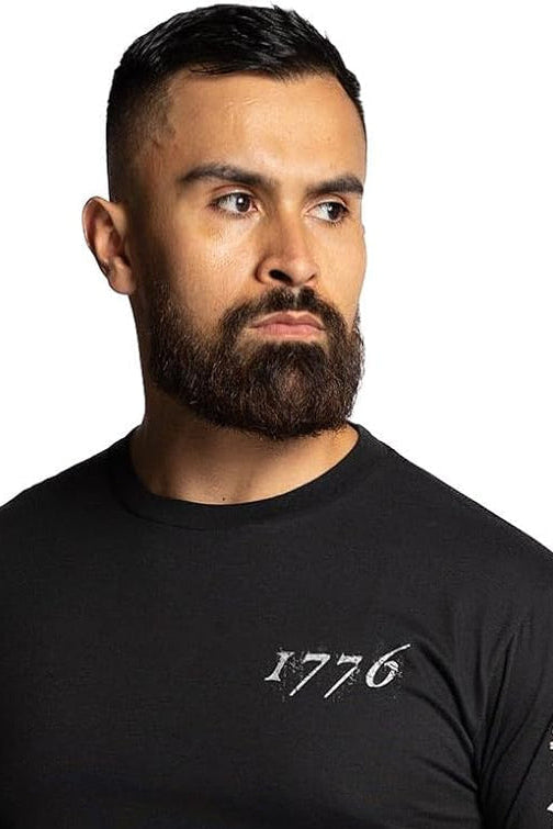 American 1776 Flag - Patriotic Graphic Tee, Men'S Short Sleeve T-Shirt